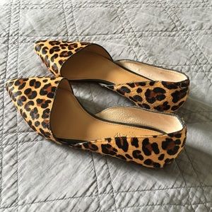 JCrew Leopard print D’Orsay flats